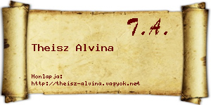 Theisz Alvina névjegykártya